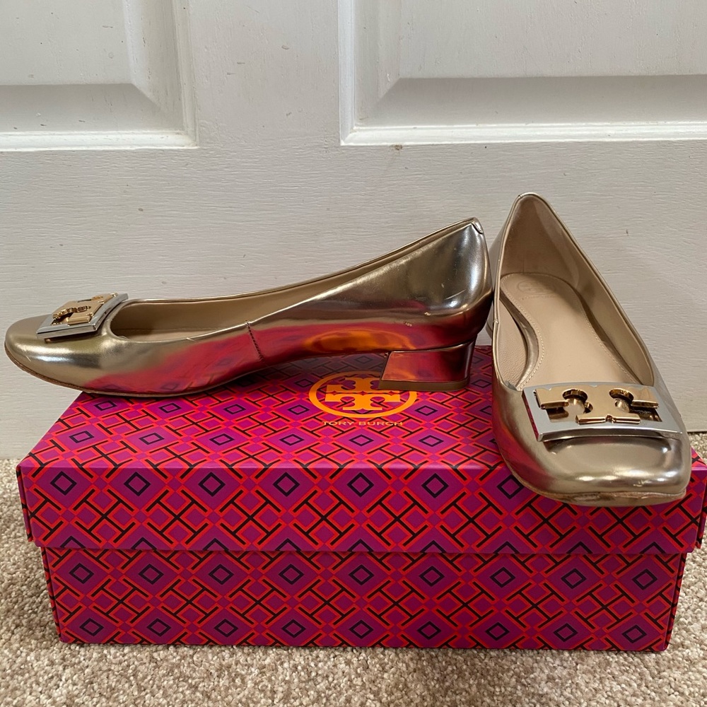 Tory Burch GIGI Pumps Gold Size 8M